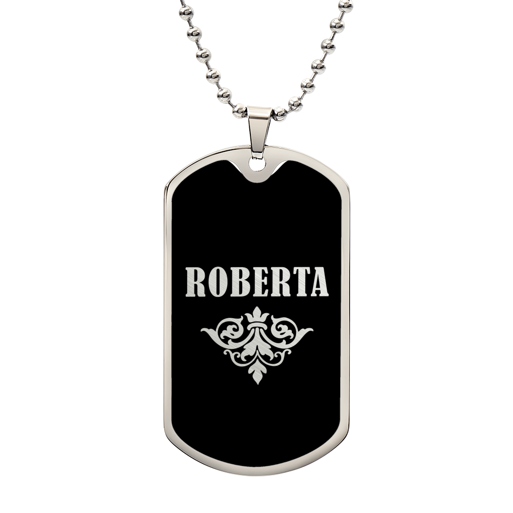 Roberta v02a - Luxury Dog Tag Necklace