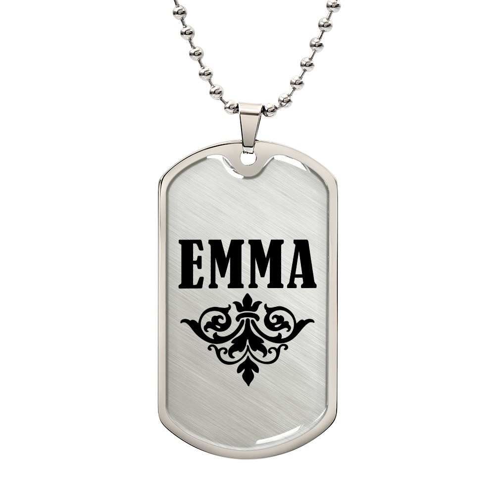 Emma v01a - Luxury Dog Tag Necklace