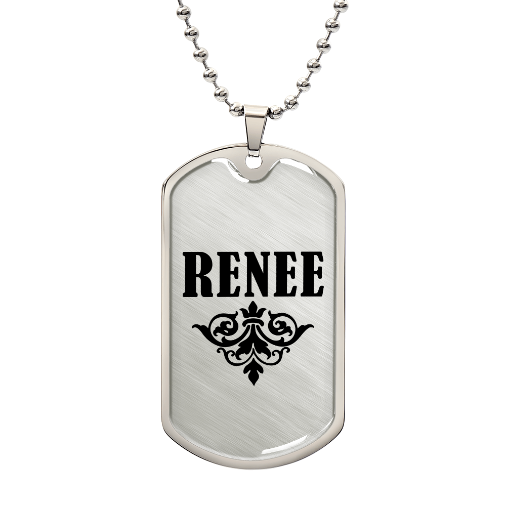 Renee v01a - Luxury Dog Tag Necklace
