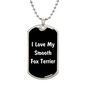 Love My Smooth Fox Terrier v6 - Luxury Dog Tag Necklace