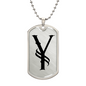 Initial Y v001-21 - Luxury Dog Tag Necklace