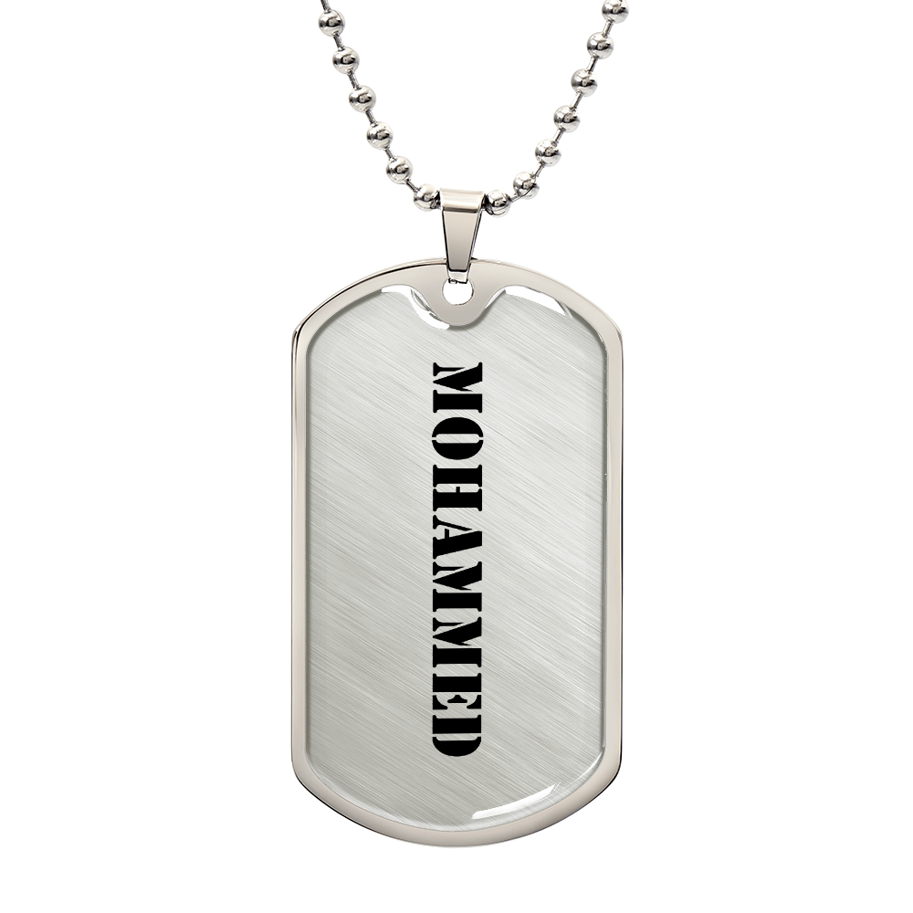 Mohammed - Luxury Dog Tag Necklace