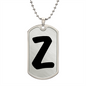 Initial Z v1b - Luxury Dog Tag Necklace