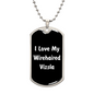 Love My Wirehaired Vizsla v6 - Luxury Dog Tag Necklace