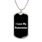 Love My Pomeranian v6 - Luxury Dog Tag Necklace