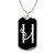 Initial H v001-22 - Luxury Dog Tag Necklace