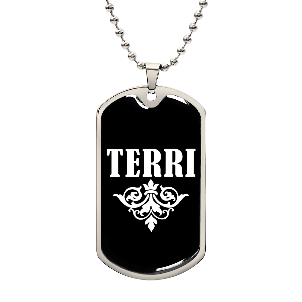 Terri v03a - Luxury Dog Tag Necklace