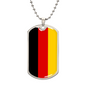 German Flag - Luxury Dog Tag Necklace