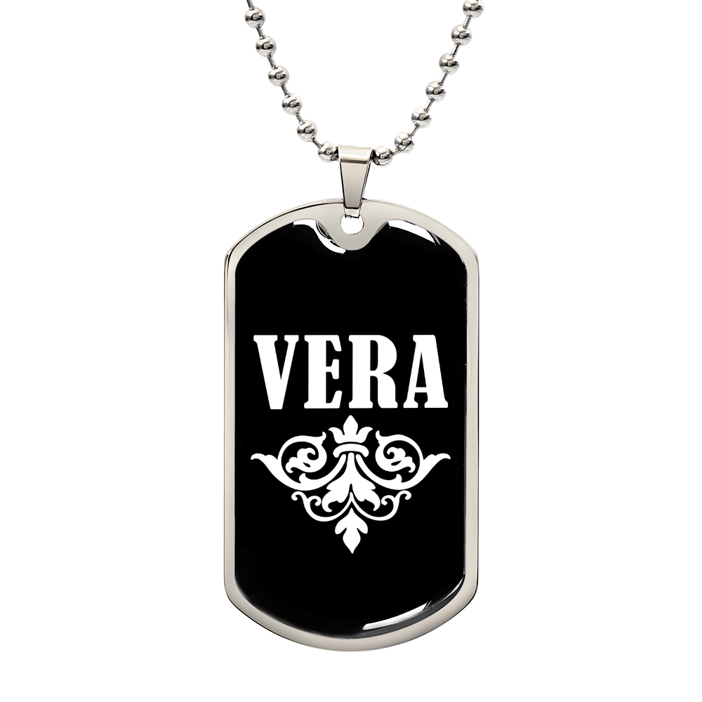 Vera v03a - Luxury Dog Tag Necklace