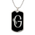 Initial G v001-22 - Luxury Dog Tag Necklace