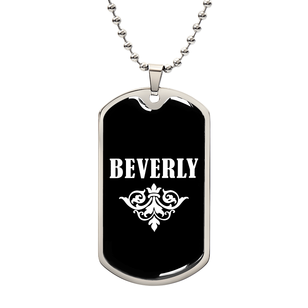 Beverly v03a - Luxury Dog Tag Necklace