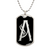 Initial A v001-22 - Luxury Dog Tag Necklace