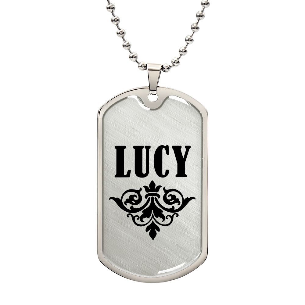 Lucy v01a - Luxury Dog Tag Necklace