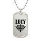 Lucy v01a - Luxury Dog Tag Necklace