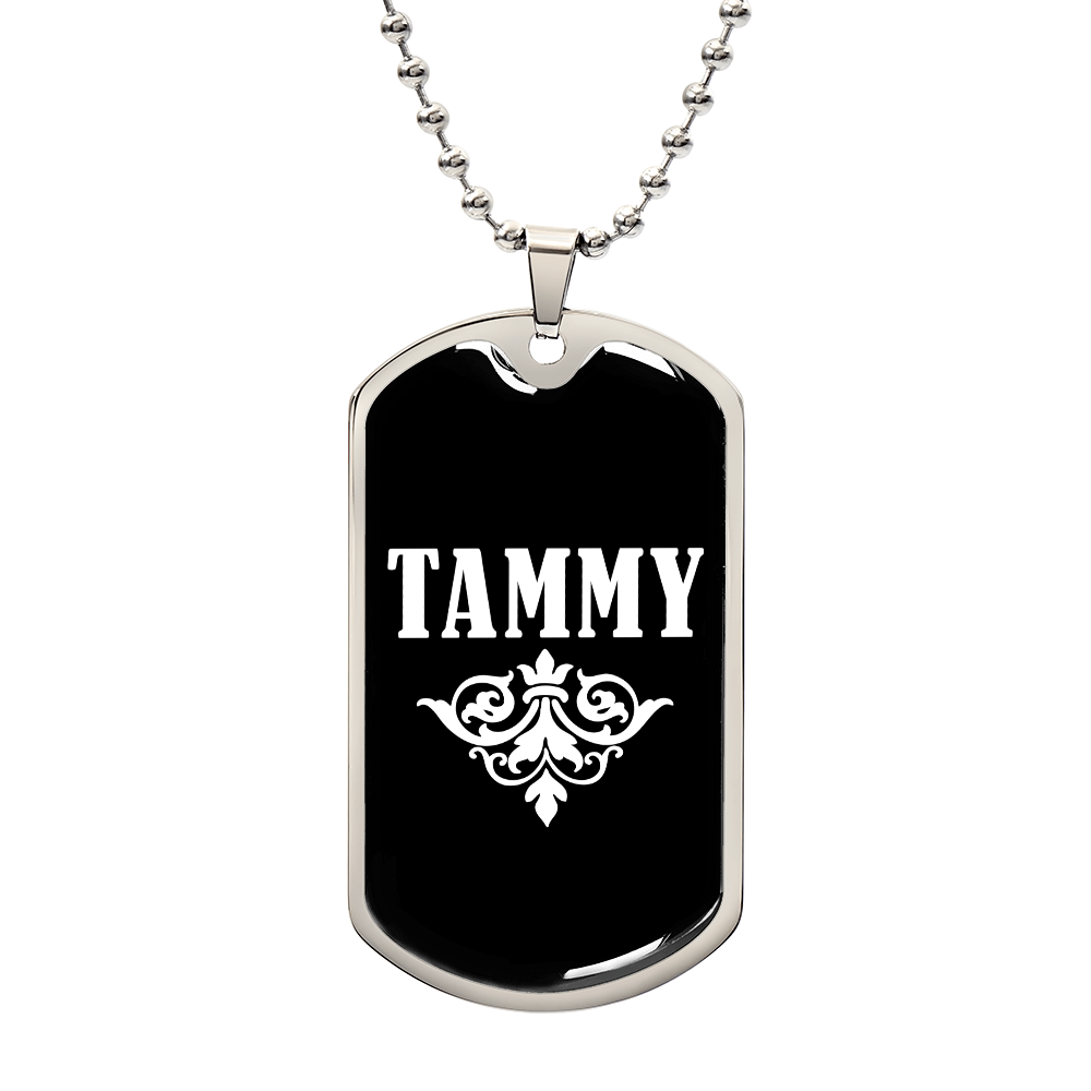 Tammy v03a - Luxury Dog Tag Necklace