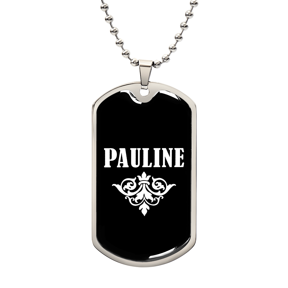 Pauline v03a - Luxury Dog Tag Necklace