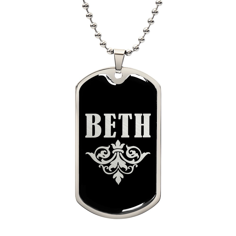 Beth v02a - Luxury Dog Tag Necklace