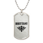 Brittany v01a - Luxury Dog Tag Necklace