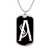 Initial A v001-23 - Luxury Dog Tag Necklace