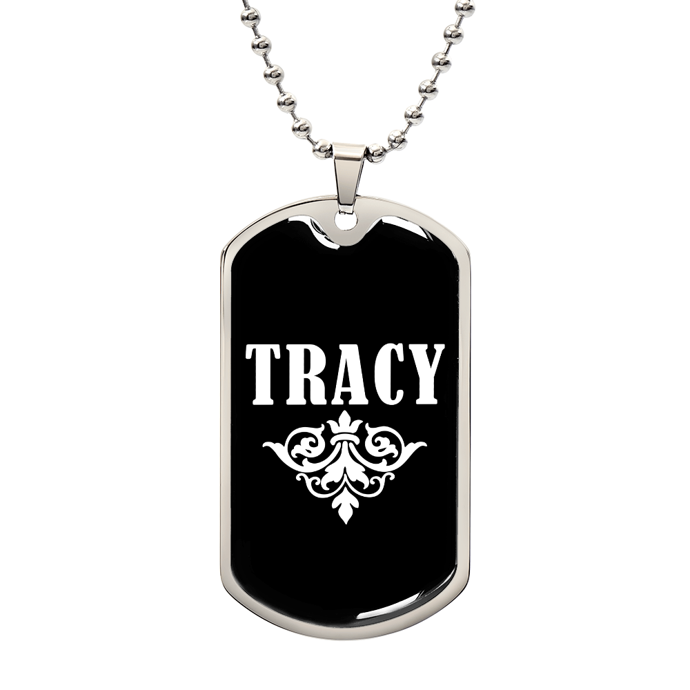 Tracy v03a - Luxury Dog Tag Necklace