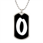 Initial O v3b - Luxury Dog Tag Necklace