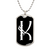 Initial K v001-23 - Luxury Dog Tag Necklace