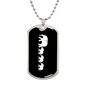 Mama Elephant With 3 Calves v3 - Luxury Dog Tag Necklace