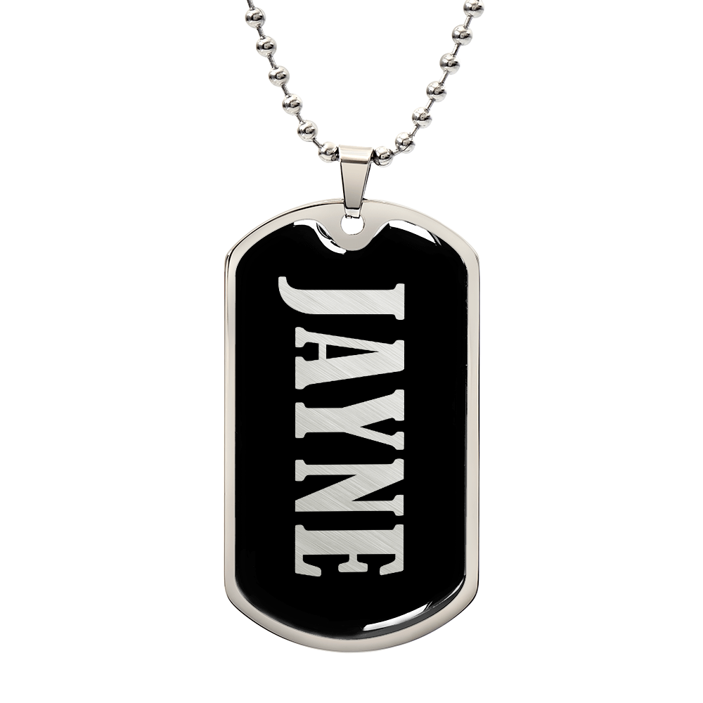 Jayne v02 - Luxury Dog Tag Necklace