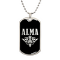 Alma v02a - Luxury Dog Tag Necklace