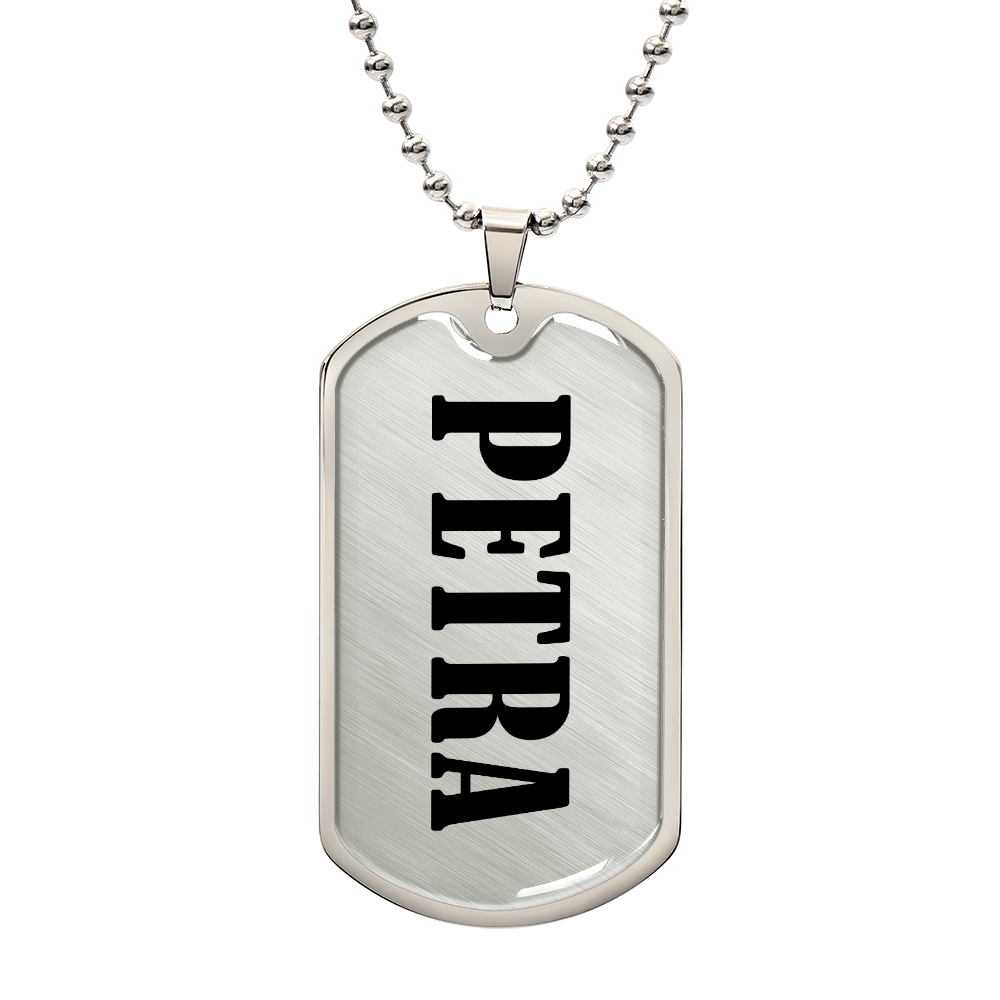 Petra v01 - Luxury Dog Tag Necklace