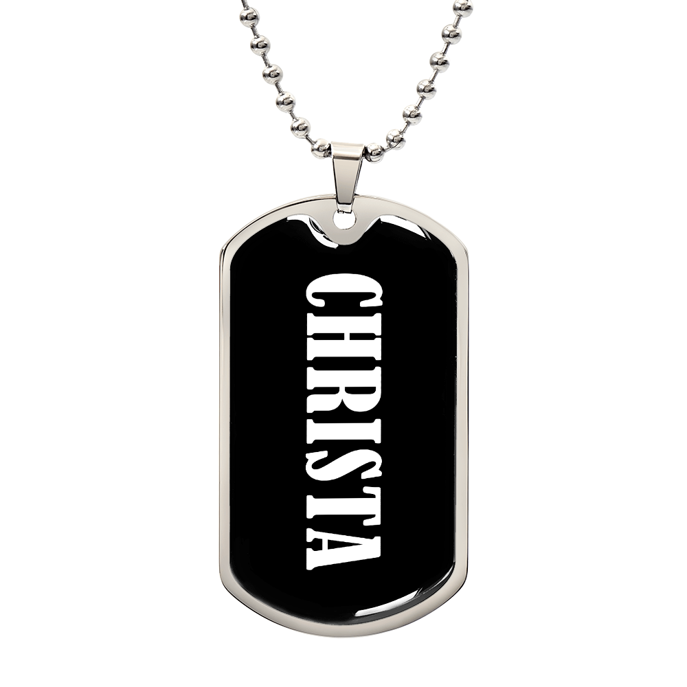 Christa v03 - Luxury Dog Tag Necklace