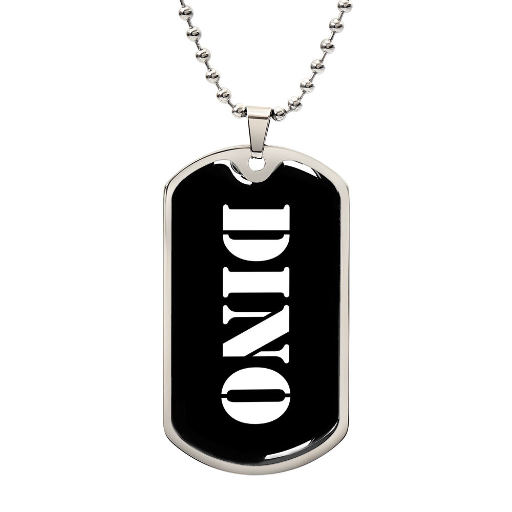 Dino v3 - Luxury Dog Tag Necklace
