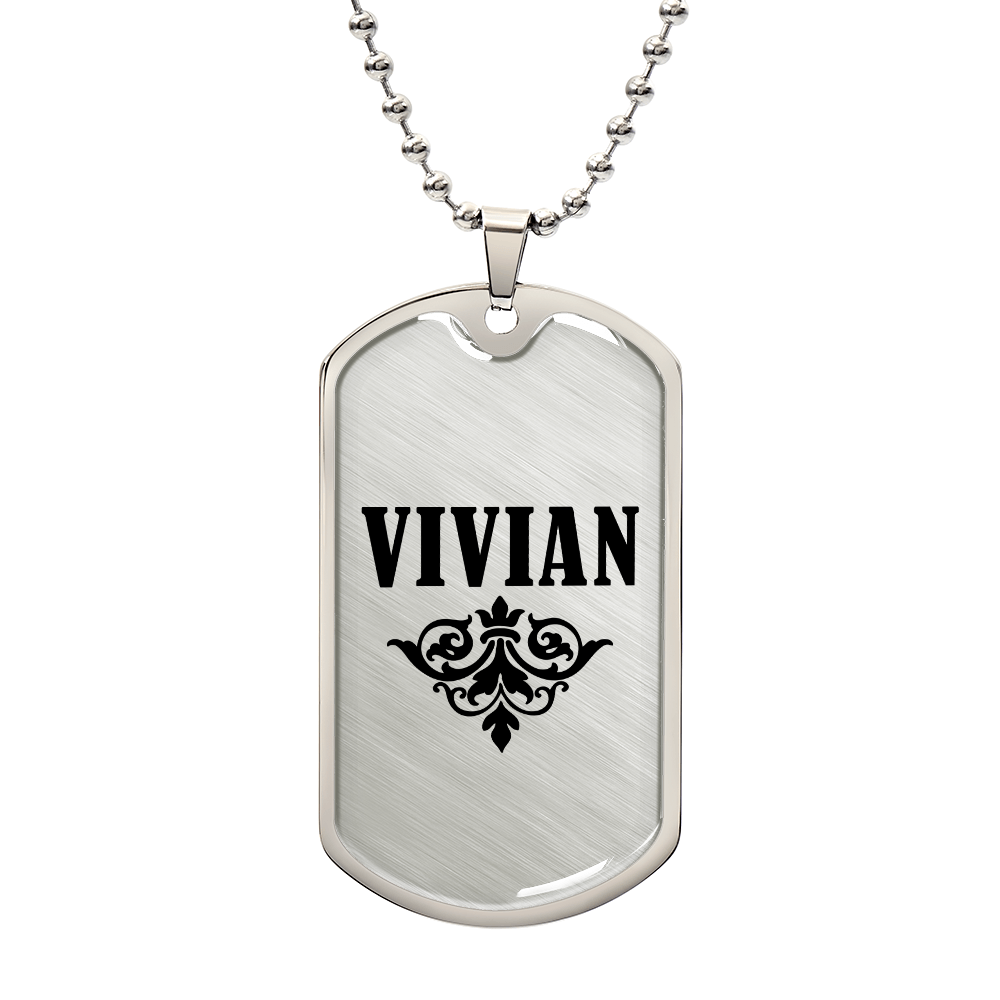 Vivian v01a - Luxury Dog Tag Necklace