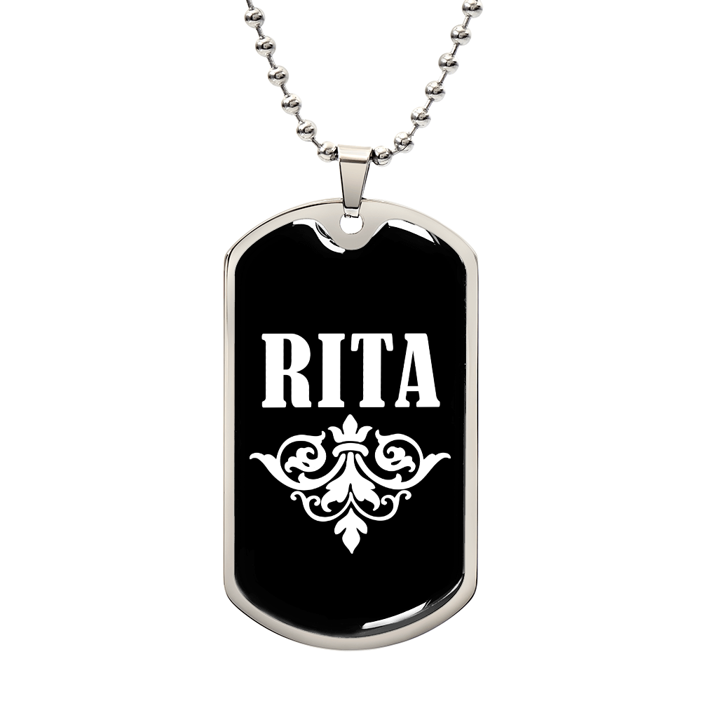 Rita v03a - Luxury Dog Tag Necklace