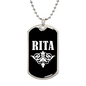 Rita v03a - Luxury Dog Tag Necklace