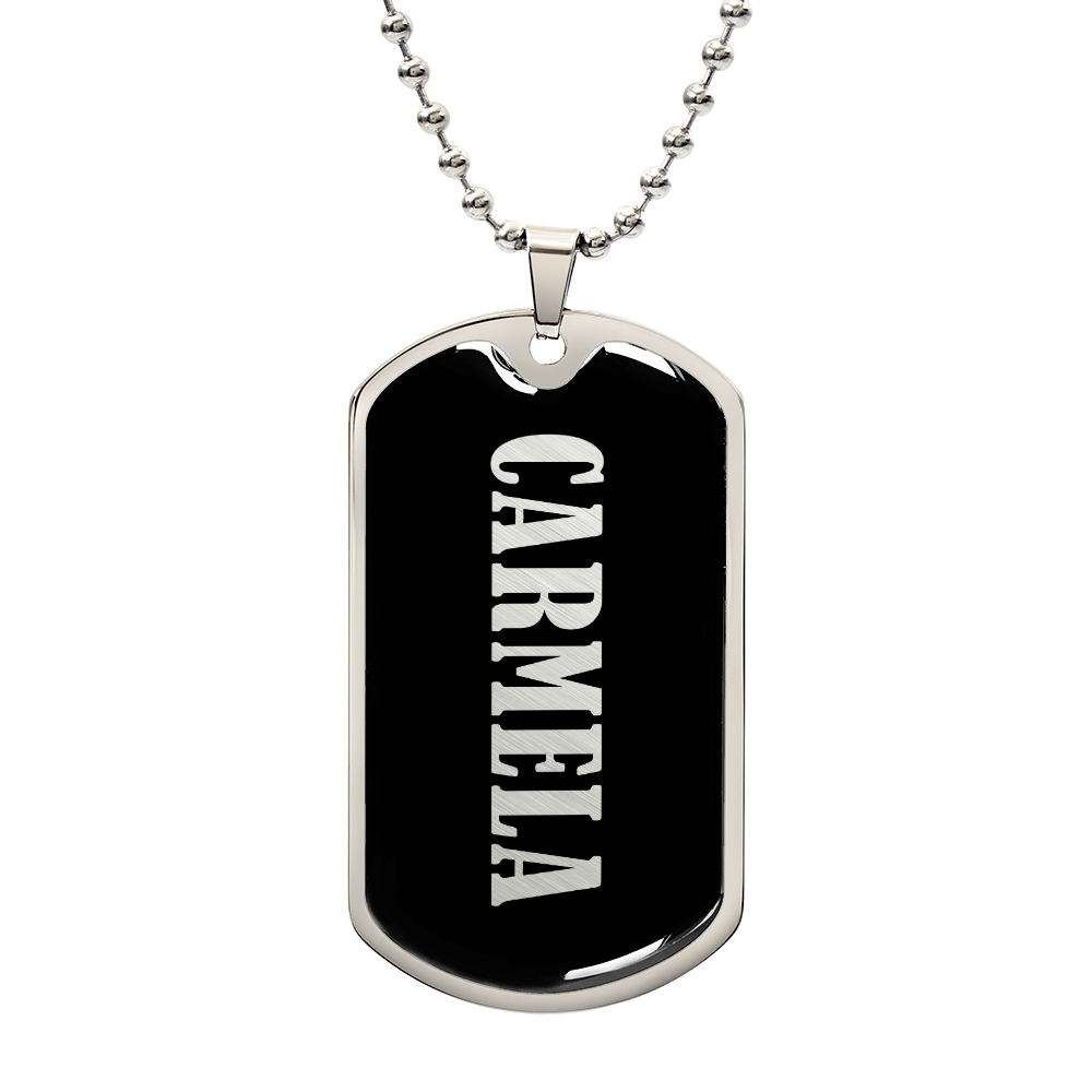 Carmela v02 - Luxury Dog Tag Necklace