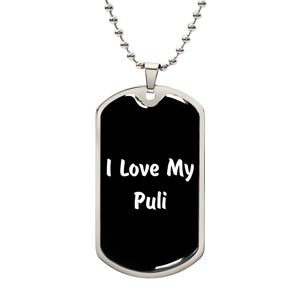 Love My Puli v6 - Luxury Dog Tag Necklace
