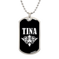 Tina v03a - Luxury Dog Tag Necklace