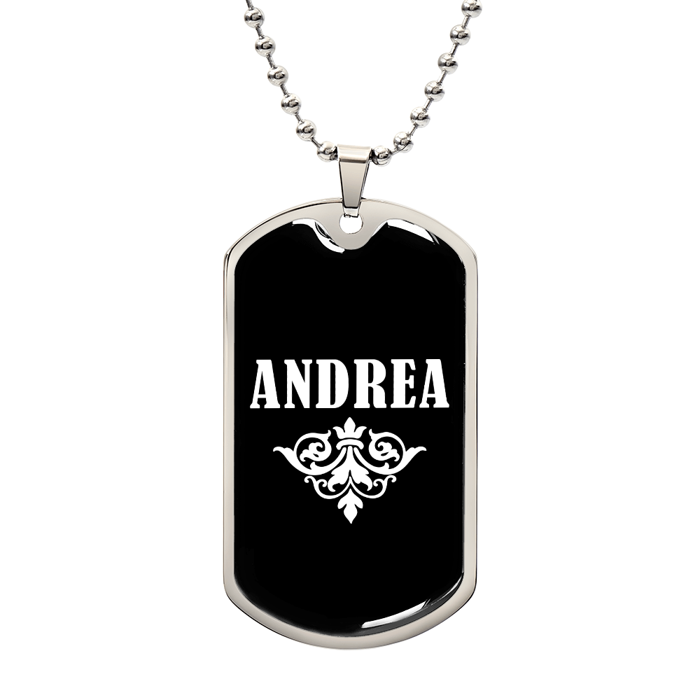 Andrea v03a - Luxury Dog Tag Necklace