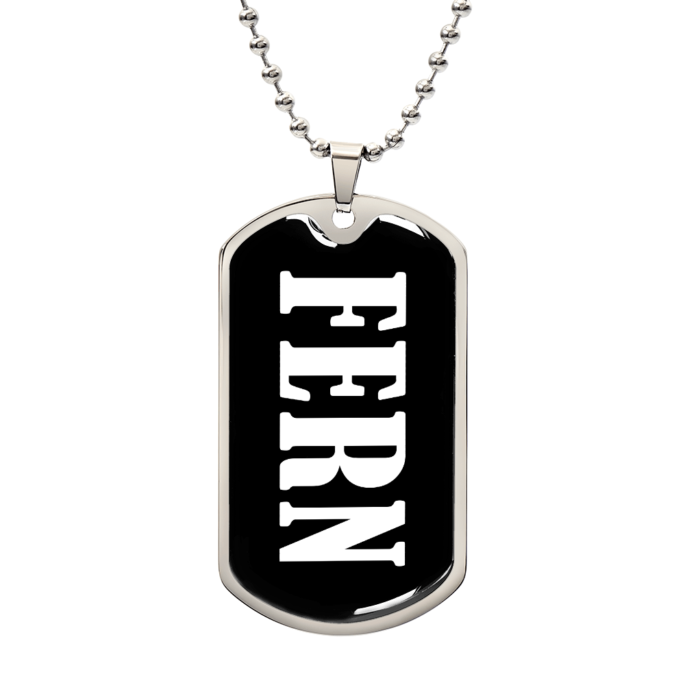 Fern v03 - Luxury Dog Tag Necklace