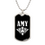 Amy v03a - Luxury Dog Tag Necklace
