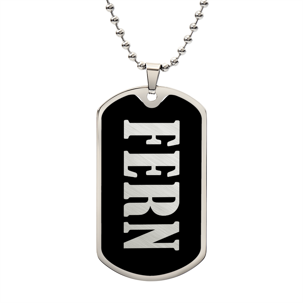 Fern v02 - Luxury Dog Tag Necklace