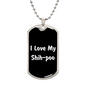 Love My Shih-poo v6 - Luxury Dog Tag Necklace