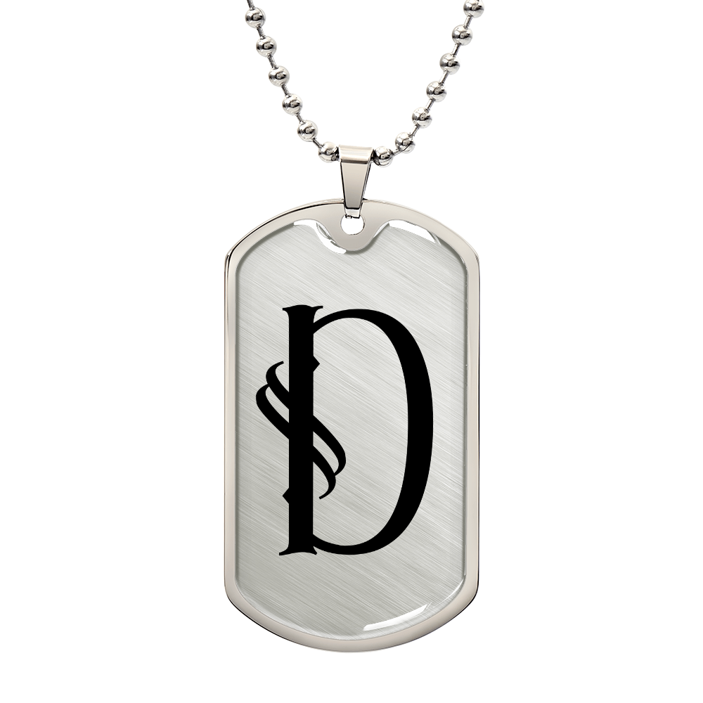 Initial D v001-21 - Luxury Dog Tag Necklace