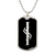 Initial I v001-22 - Luxury Dog Tag Necklace