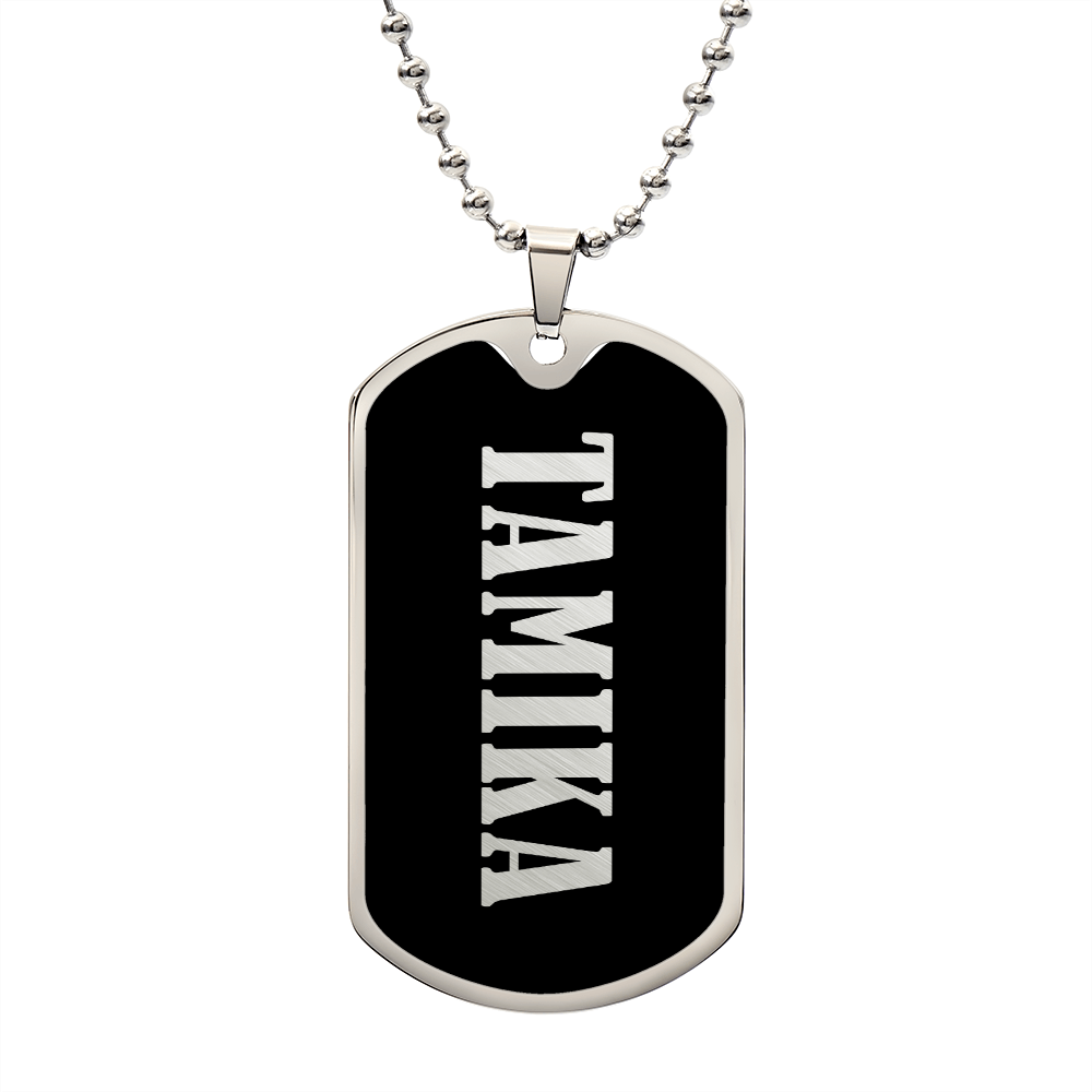 Tamika v02 - Luxury Dog Tag Necklace
