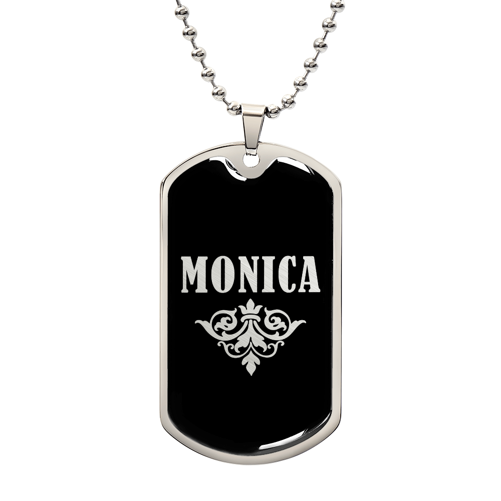 Monica v02a - Luxury Dog Tag Necklace