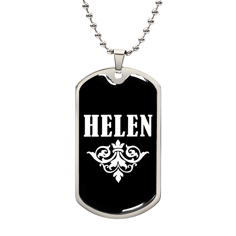 Helen v03a - Luxury Dog Tag Necklace
