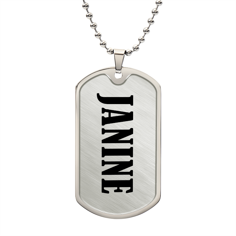 Janine v01 - Luxury Dog Tag Necklace
