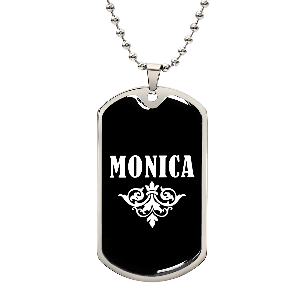 Monica v03a - Luxury Dog Tag Necklace